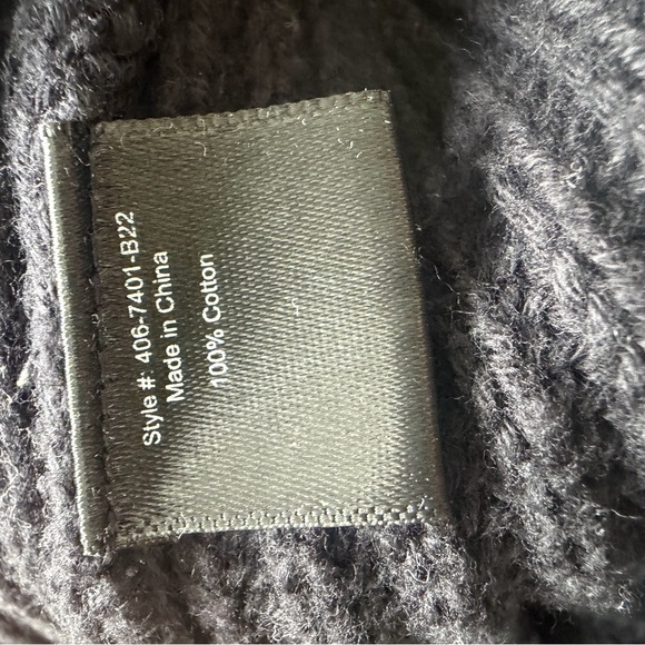 Jenni Kayne Cotton Fisherman Sweater in Black size Medium - Picture 11 of 12